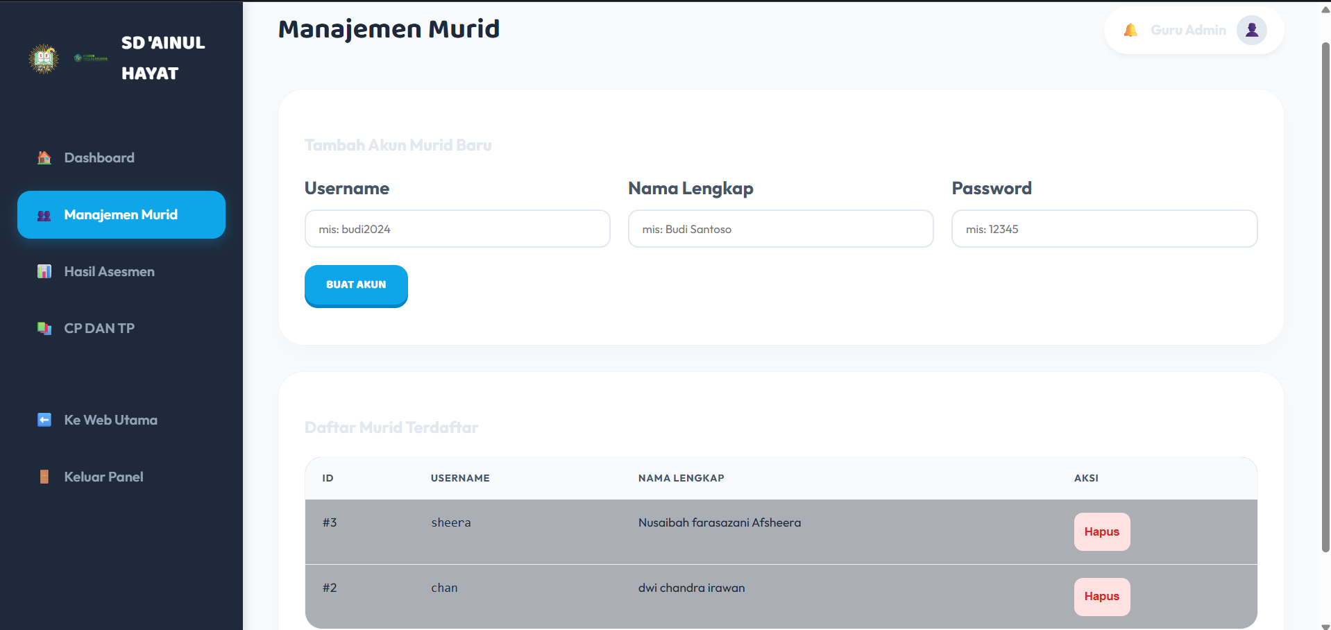 Manajemen Murid