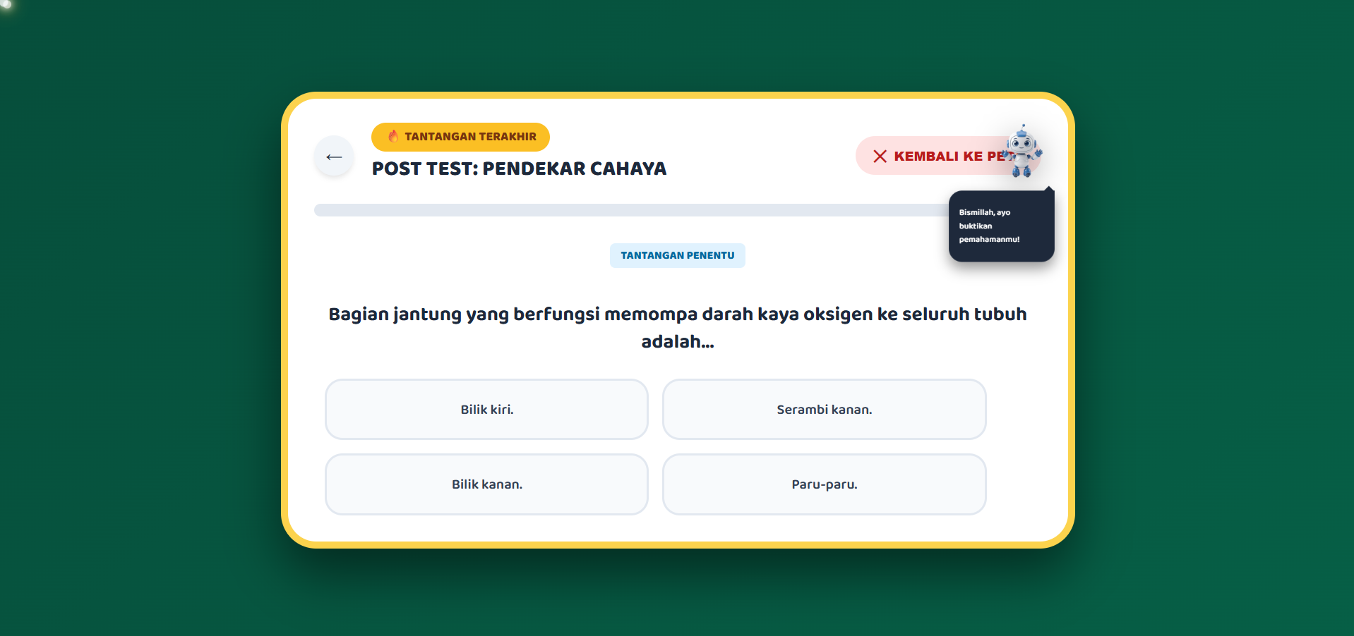 Misi Pos 5 - Ujian